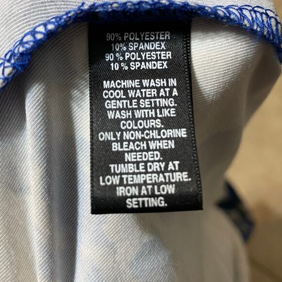 BLACK Saks Fifth Avenue Blue Tie Dye Print Surplice Faux Wrap Maxi Dress Size M - Picture 7 of 9